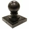 Nuvo Iron Decorative Ball Post Cap For 5.5"x5.5" Posts, Black (PCB04)