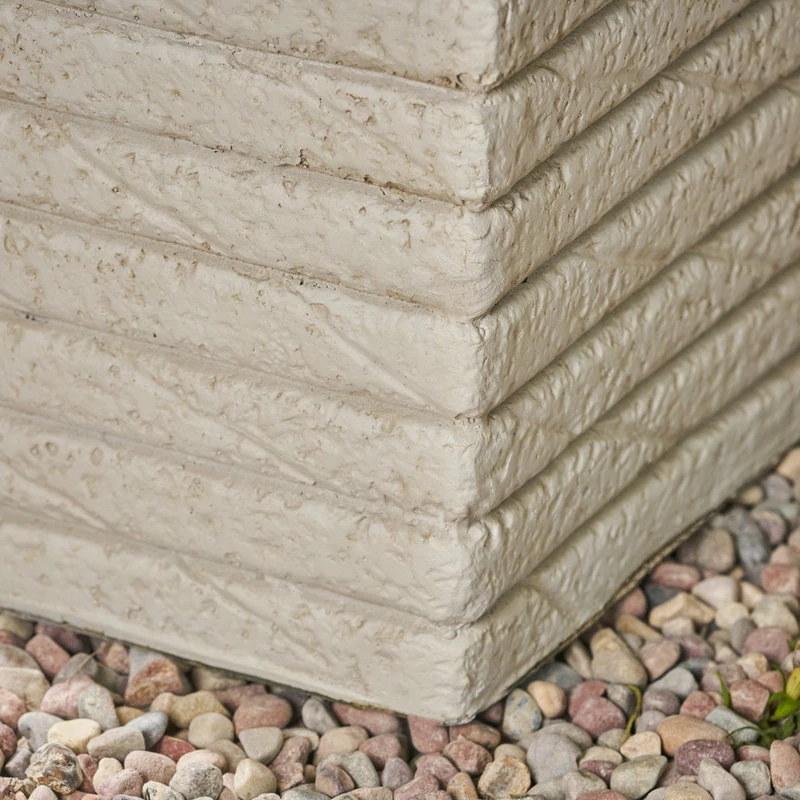 GDFStudio GDF Studio Hedy Square Lightweight Concrete Garden Decorative Urn Planter, Antiq - Image 4