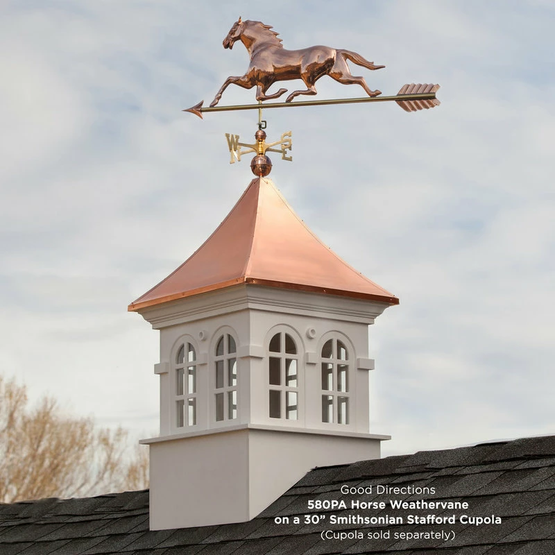 Good Directions, Inc. Horse Weathervane With Arrow, Pure Copper - Image 4