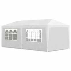Vida XL International B.V. VidaXL Party Tent 10'x20' White Outdoor Garden Wedding Patio Gazebo Canopy