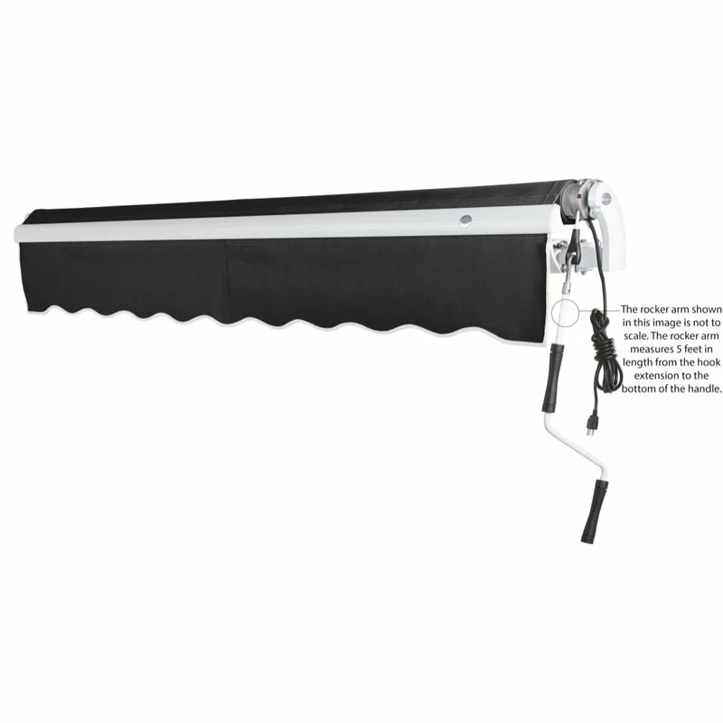 Awntech Corporation 16' Maui-Lx Right Motor With Remote Retractable Awning, Black 8 Awntech Corporation 16' Maui-Lx Right Motor With Remote Retractable Awning, Black - Image 6