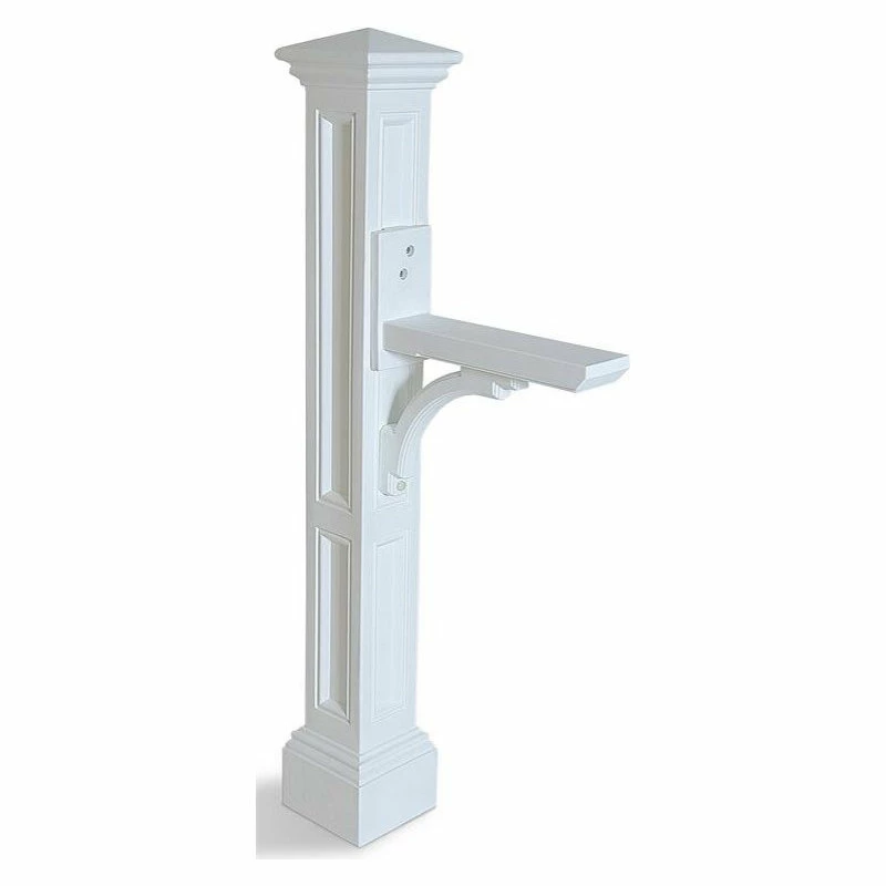 Mayne - Outdoor Products Of Distinction Mayne Charleston Weatherproof Traditional Plastic Mail Post In White
