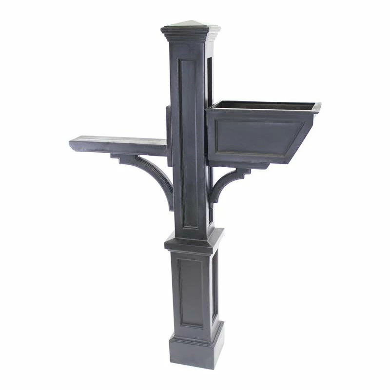 Mayne - Outdoor Products Of Distinction Mayne Westbrook Plus Traditional Plastic Mail Post In Black - Image 5