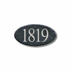 THE SLATE MASONS Slate House Number, Carved Stone, Address Plaque/Marker Sign