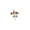 EZ Vane LLC Rabbits With Fence Weathervane With Post Mount