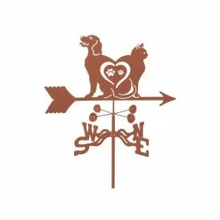 EZ Vane LLC Cat And Dog Love Weathervane With Roof Mount