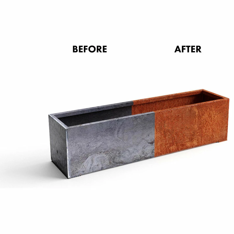 Veradek Metallic Series Corten Steel Window Box Planter, 36" - Image 3