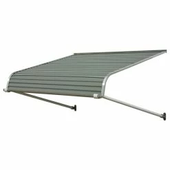 NuImage Awnings 1100 Series Aluminum Door Canopy 54"x48" Projection, Graystone