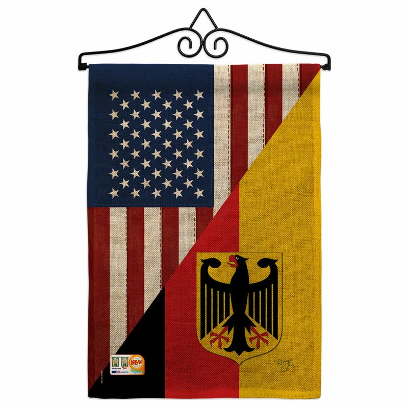 Breeze Decor US German Friendship Flags Of The World US Friendship Garden Flag Set