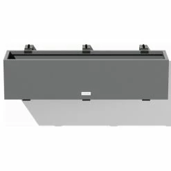 Veradek Metallic Series Railing Planter, Gray, Small