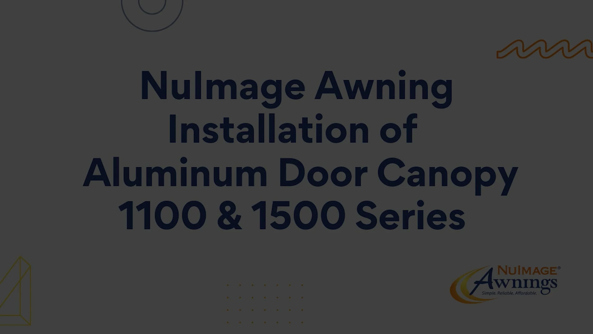 NuImage Awnings 1500 Series Aluminum Door Canopy 54"x42" Projection, Black - Image 2
