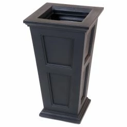 Mayne - Outdoor Products Of Distinction 16"W X 16"D X 28"H Tall Fairfield Planter With 16 Gallon Soil Capacity, Black