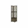 Vida XL International B.V. VidaXL Solid Fir Wood Corner Trellis Planter Gray Trellis Garden Outdoor Patio