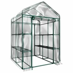 Walk-In Greenhouse-Indoor Outdoor With 12 Shelves By Home-Complete