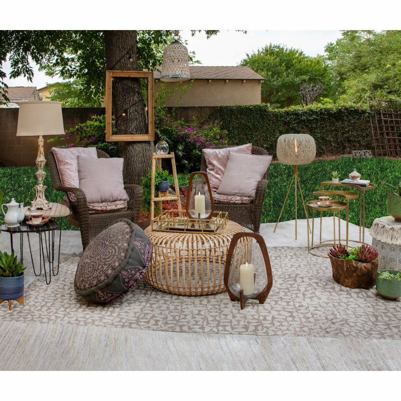 Sagebrook Home 8" Dotted Planter With Wood Stand, Blue - Image 6