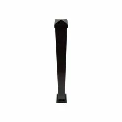 Contractor Handrail Contractor Deck Railing 3"x3"x44" Aluminum Commercial Post, H Black