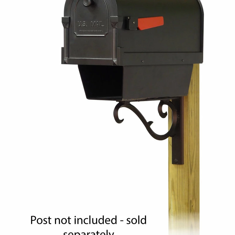 Special Lite Products Company Savannah Mailbox With Newspaper Tube & Sorrento Front Mailbox Mounting Bracket - Image 2
