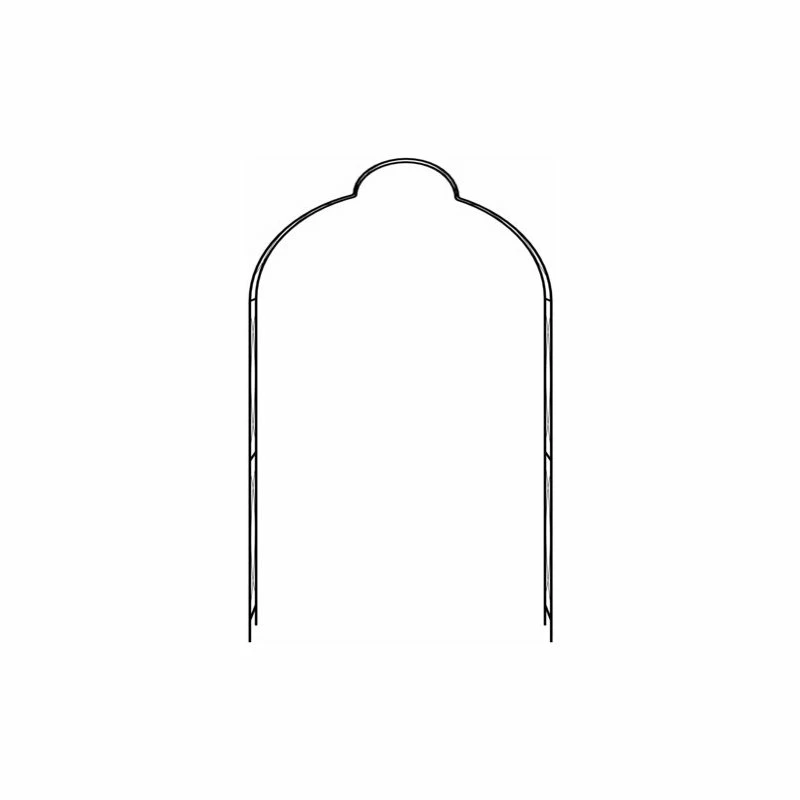 Vida XL International B.V. VidaXL Garden Arch Black Iron Trellis Outdoor Home Rose Archway Arbor Pergola - Image 2