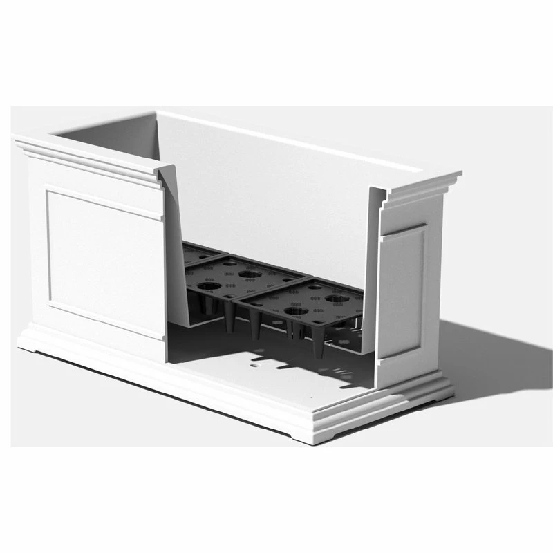 Veradek Brixton Long Planter, 33", White - Image 4