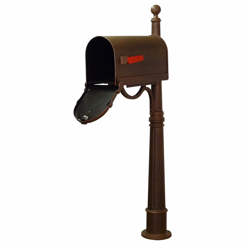 Special Lite Products Company Savannah Curbside Mailbox With Ashland Mailbox Post Unit, Copper - Image 3