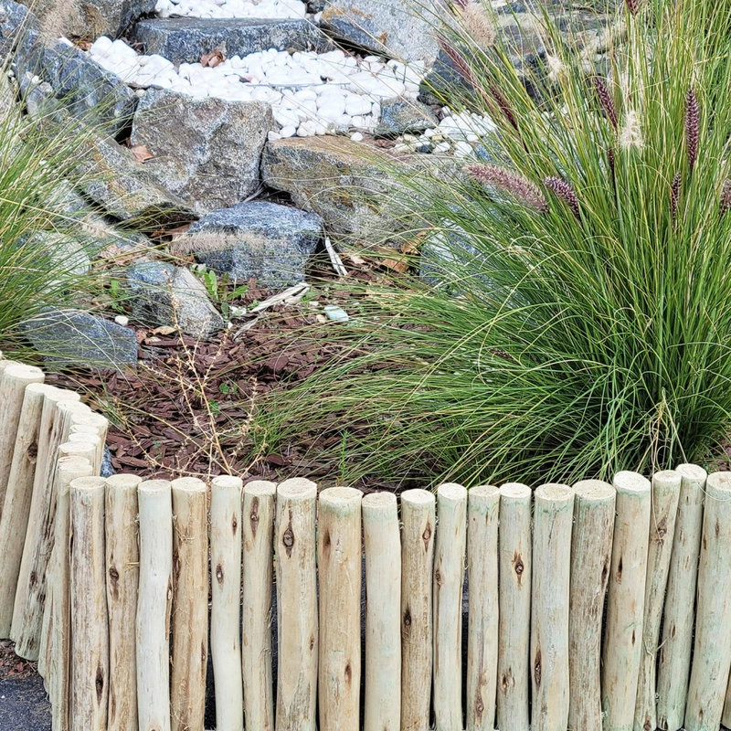 Backyard X-Scapes Natural Eucalyptus Wood Solid Log For Landscape Edging Lawn Garden Fence Borders - Image 7