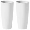 Veradek Pure Series Selena 28" Planter, White, 28 In. - Two Pack