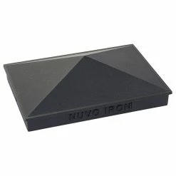 Nuvo Iron Decorative Pyramid Aluminium Post Cap For 3.5" X 5.5" / 4" X 6" Posts - Black