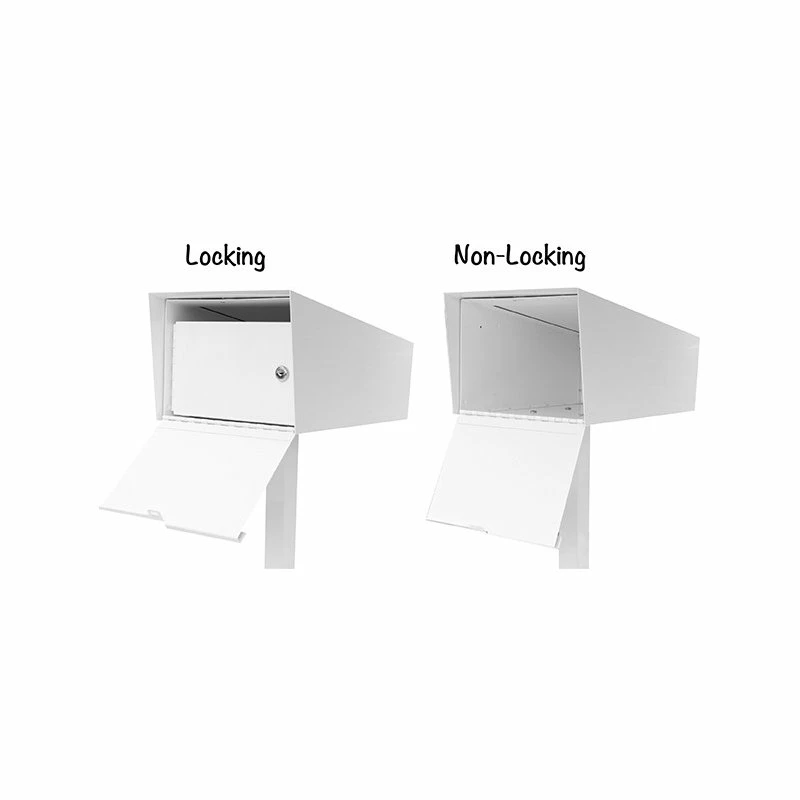 Modern Mailbox | Post Mounted Modern Mailbox | Monochromatic, Black, No Post 4 Modern Mailbox | Post Mounted Modern Mailbox | Monochromatic, Black, No Post - Image 2