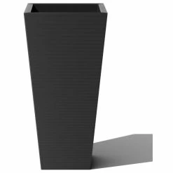 Veradek Pro Series Column Grooved Planter, 40", Black