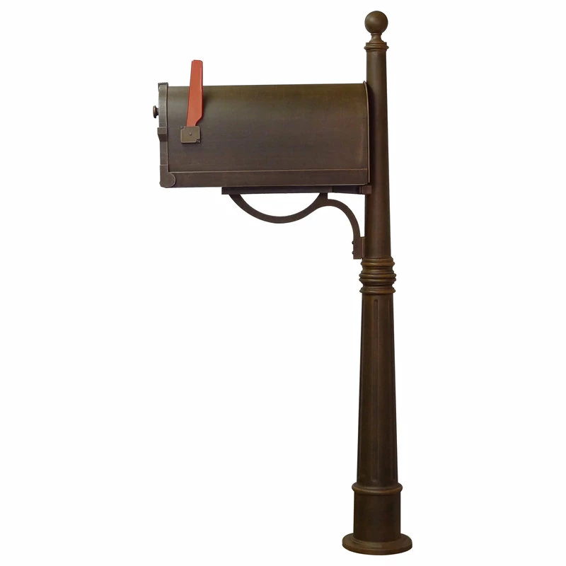 Special Lite Products Company Savannah Curbside Mailbox With Ashland Mailbox Post Unit, Copper - Image 5