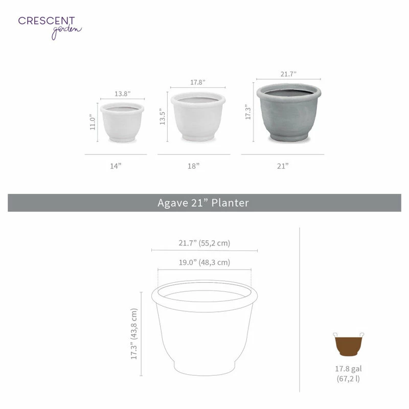 Crescent Garden Agave Planter, Rust - Image 2