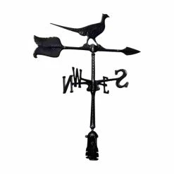 Whitehall Products Pheasant Accent Weathervane, Black, 24"