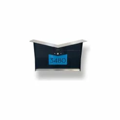 Tibor Inc / Tedstuff ButterFly Box: Contemporary, Modern, Wall-Mounted Mailbox In Black And Aqua