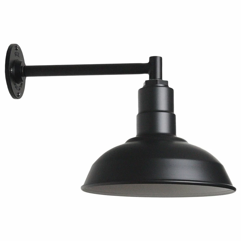Steel Lighting Co. Modern Farmhouse Barn Light, The Westchester, Matte Black, 11" Straight Arm