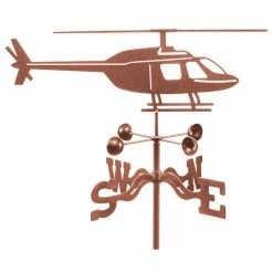 EZ Vane LLC Helicopter Airplane Weathervane With Deck Mount