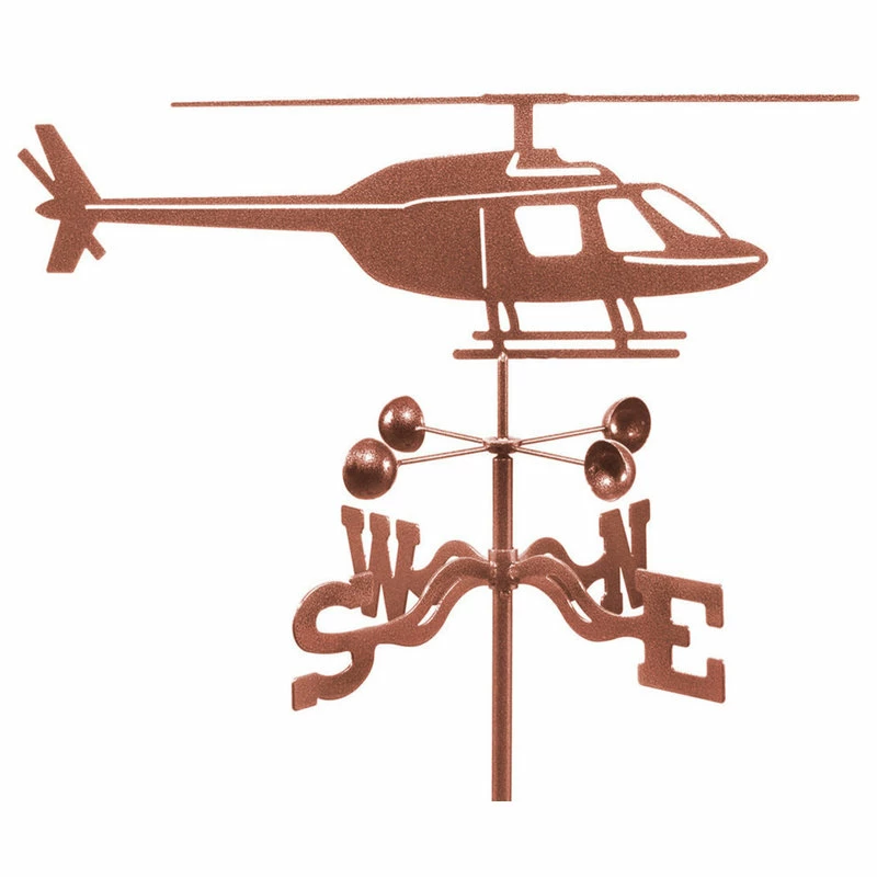 EZ Vane LLC Helicopter Airplane Weathervane With Deck Mount