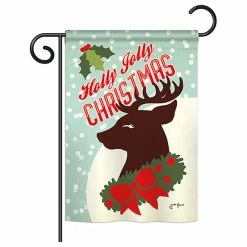 Breeze Decor Holly Jolly Christmas Winter, Seasonal Garden Flag 13"x18.5"
