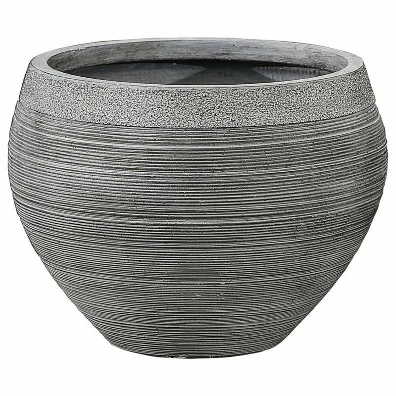 LuxenHome Stone Finish Pottery Bowl Planter (Small) 3 LuxenHome Stone Finish Pottery Bowl Planter (Small)