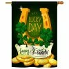 Breeze Decor Lucky Day Spring St Patrick Vertical 28"x40" Double Sided Flag, 28"x 40"x 0.1"