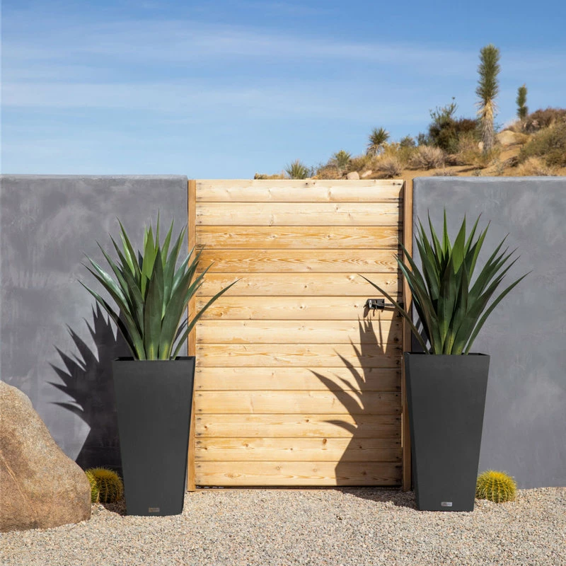 Veradek Midland Tall Square Planter, Black, 30'' - Image 11