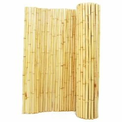 Backyard X-Scapes Natural Bamboo Fencing Garden Screen Rolled Wood Fence Panel, Natural, 1"dx3'hx8'l
