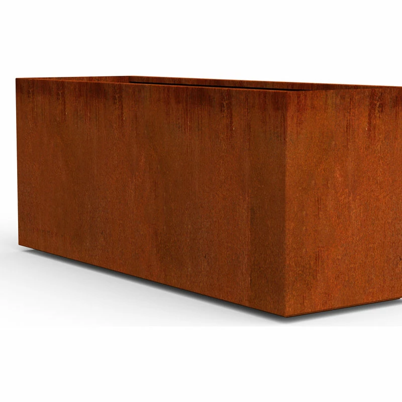 PlanterCraft Corten Steel Planter, Rectangle - 60"lx20"wx24"h - Image 2