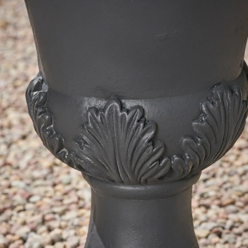 GDFStudio GDF Studio Renee Lightweight Concrete Chalice Garden Decorative Urn Planter, Bla - Image 5
