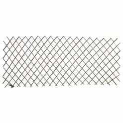 Master Garden Products Peeled Willow Expandable Lattice Fences, Light Mahogany, Set Of 2, 72"x48"