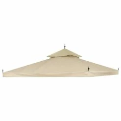 Yescom 10'x10' Canopy Top Replacement For Arrow Gazebo 2 Tier Beige Outdoor