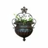 Brimfield & May Traditional Brown Metal Wall Planter 21832