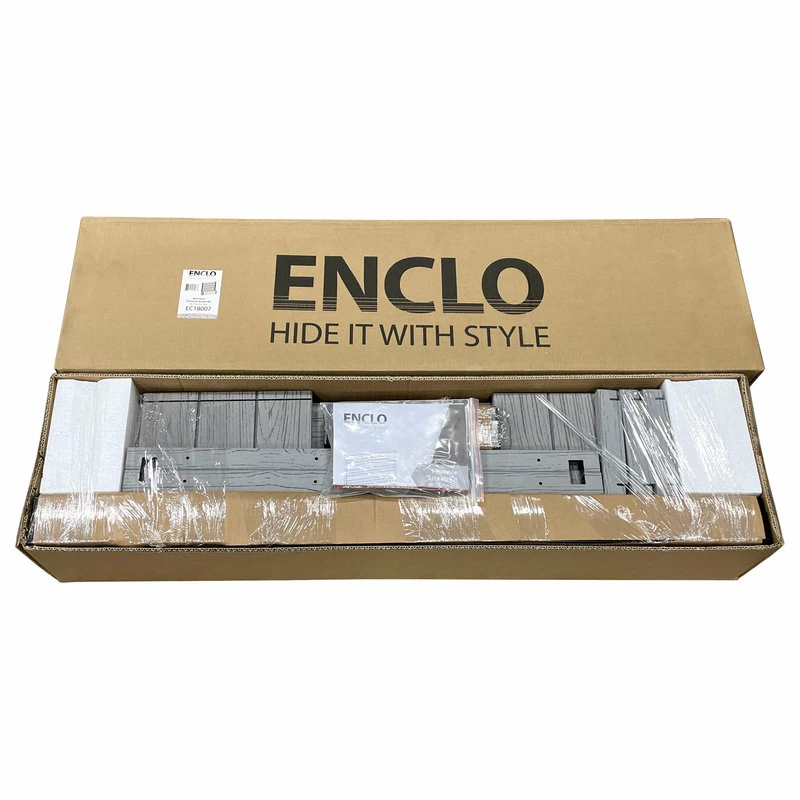 Enclo Privacy Screens 4ft Florence Freestanding WoodTek Vinyl Screen And Planter Box (Ash) - Image 12