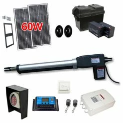 Aleko Products GG900 Dual Swing Gate Opener Solar Full Kit Metal Gate Operator