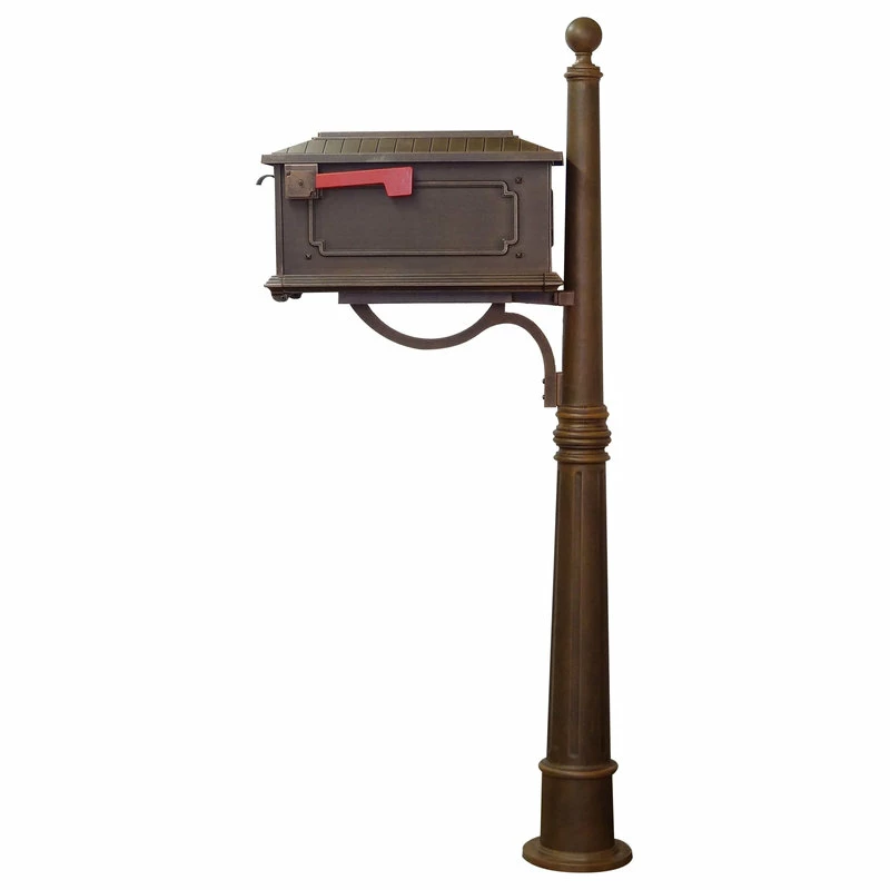 Special Lite Products Company Kingston Curbside Mailbox With Ashland Mailbox Post Unit, Copper - Image 4