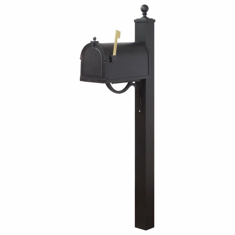 Special Lite Products Company Berkshire Curbside Mailbox With Locking Insert And Springfield Mailbox Post - Image 3